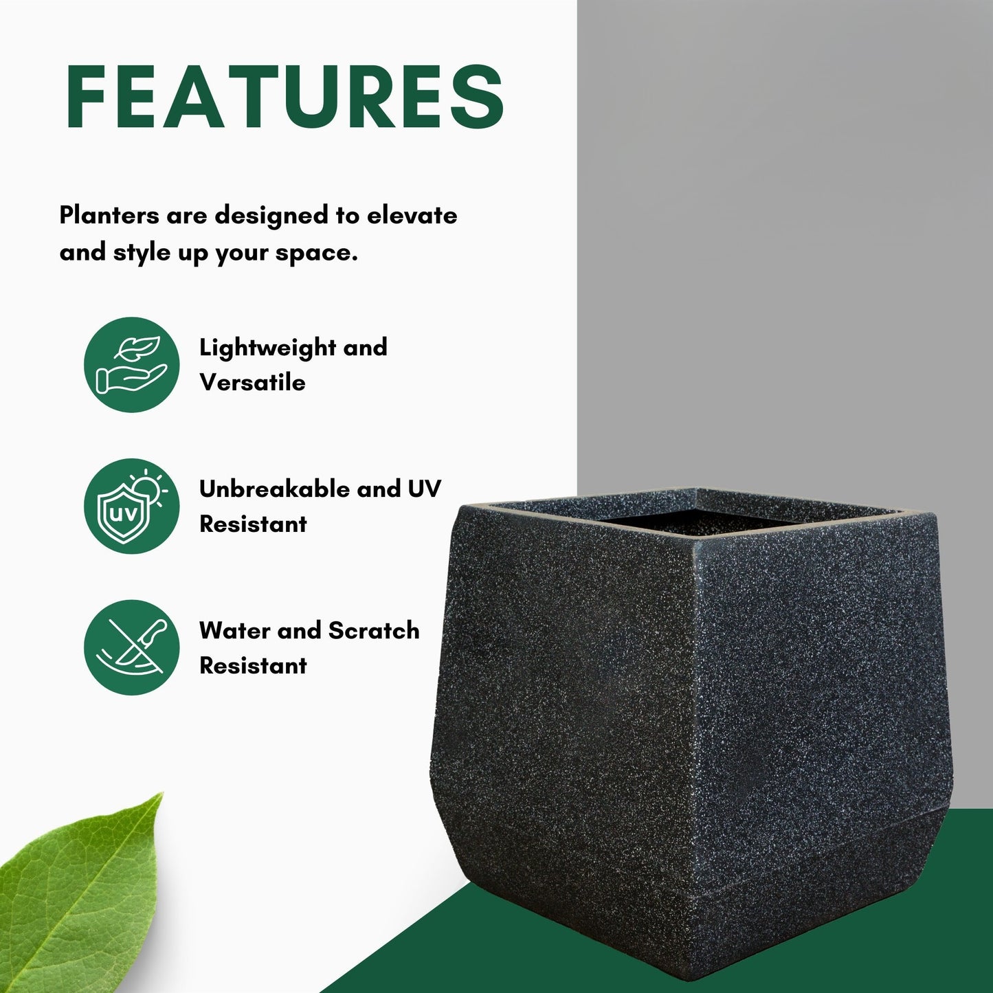Rhombus Planter Roto Moulding Planter Suitable for Home, Gardens, Hotels and Resorts