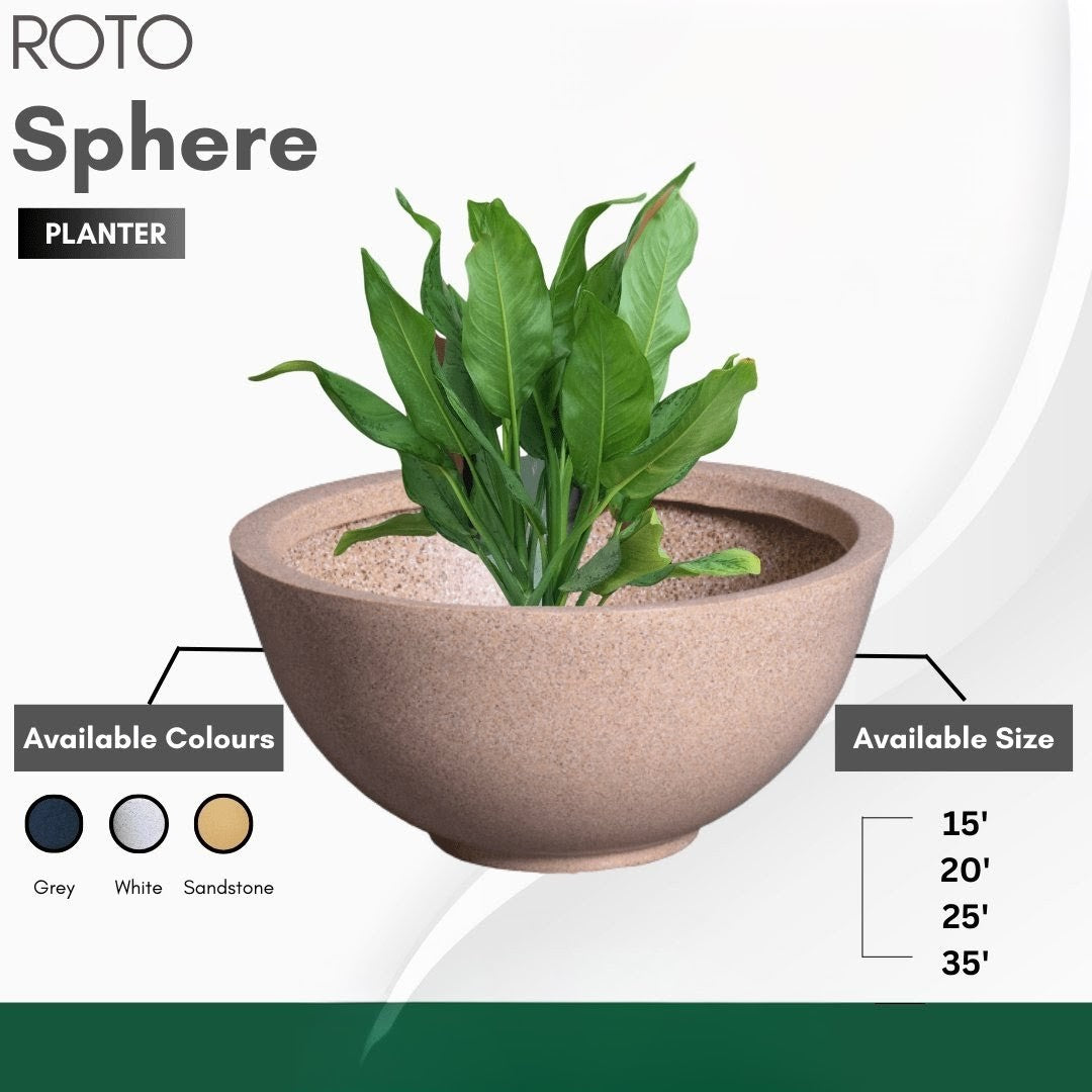Sphere Planter Roto Moulding Planter Suitable for Home, Gardens, Hotels and Resorts