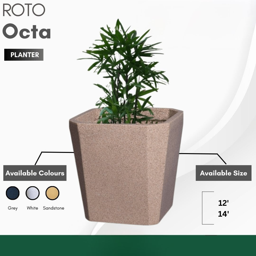 Octa Planter Roto Moulding Suitable for Home, Gardens, Hotels and Resorts