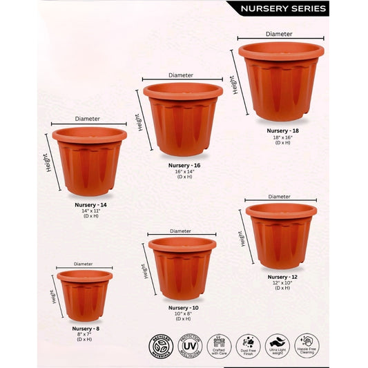 Sphere Shape Brown Pots