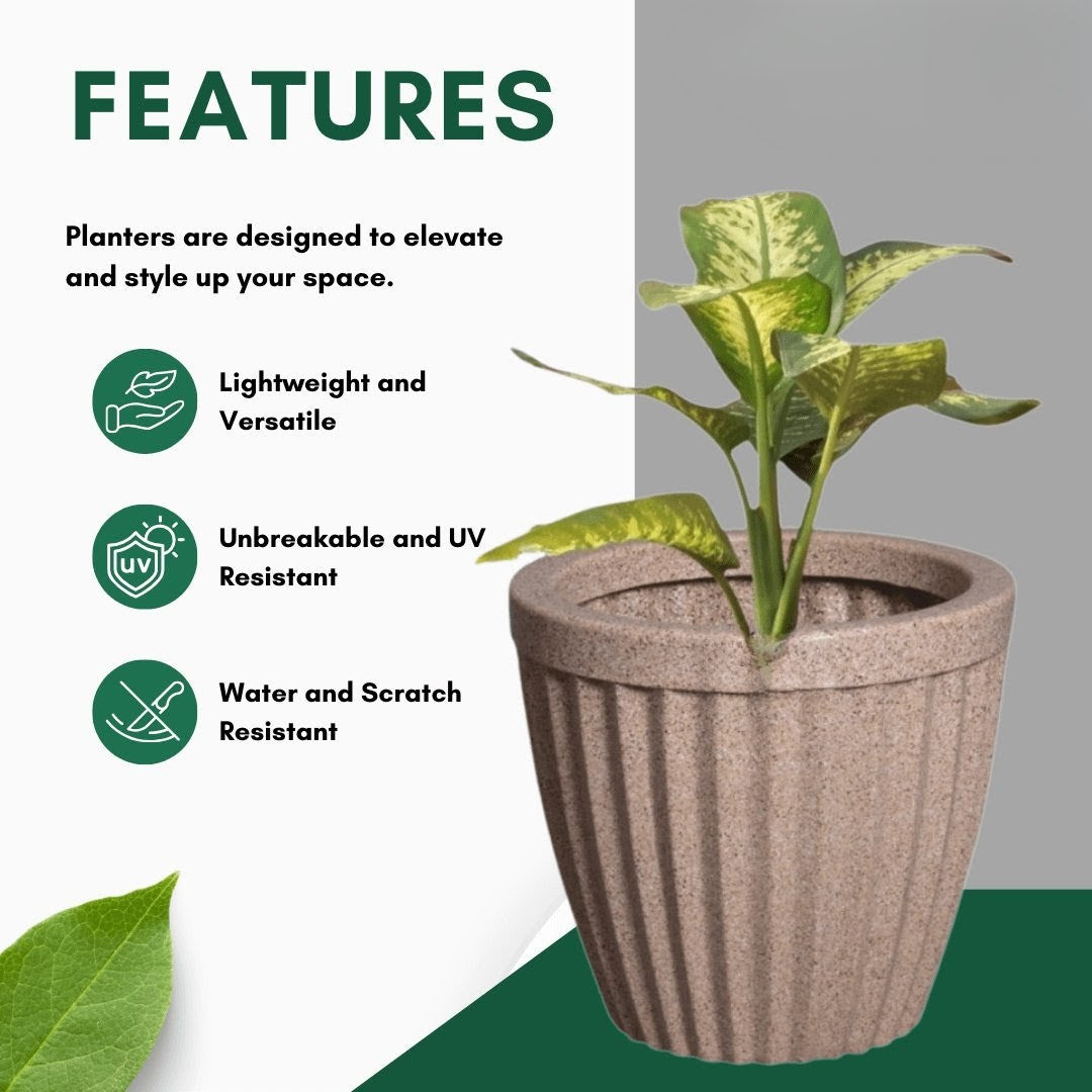 Spark Round Planter Roto Moulding Suitable for Home, Gardens, Hotels and Resorts