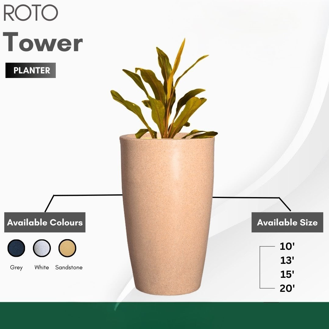 Tower Planter Roto Moulding Planter Suitable for Home, Gardens, Hotels and Resorts