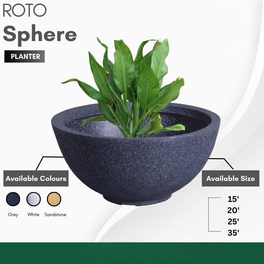Sphere Planter Roto Moulding Planter Suitable for Home, Gardens, Hotels and Resorts