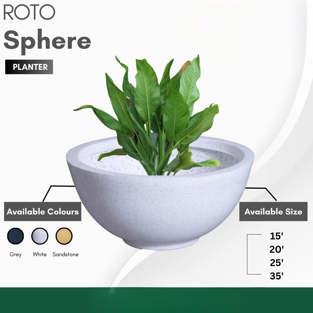 Sphere Planter Roto Moulding Planter Suitable for Home, Gardens, Hotels and Resorts