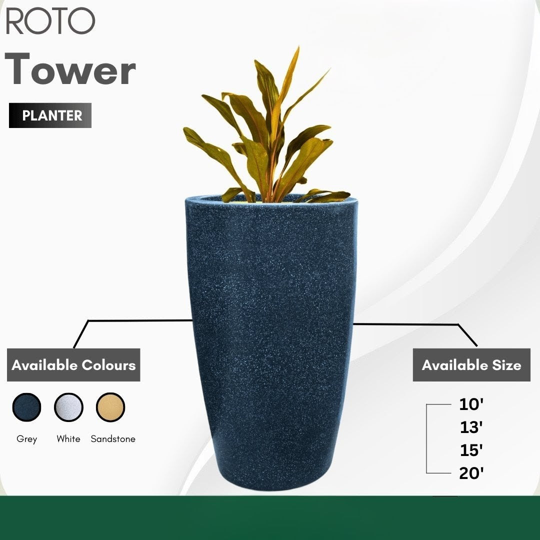 Tower Planter Roto Moulding Planter Suitable for Home, Gardens, Hotels and Resorts