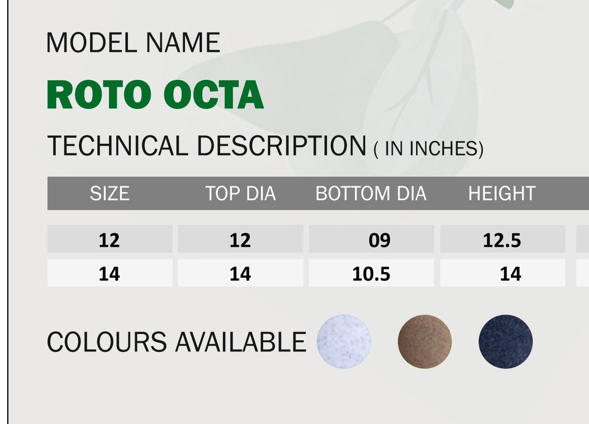 Octa Planter Roto Moulding Suitable for Home, Gardens, Hotels and Resorts