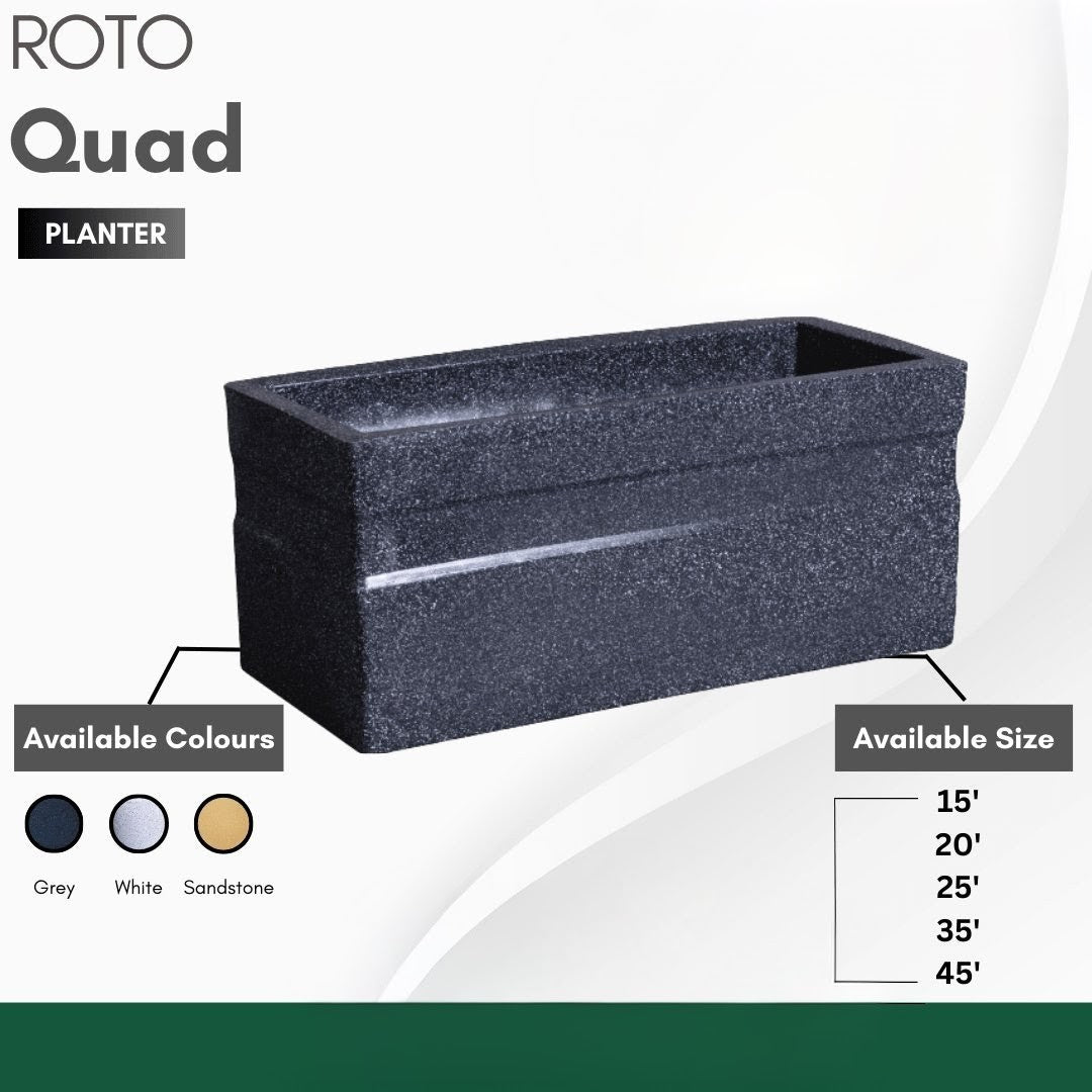 Quad Planter Roto Moulding Planter Suitable for Home, Gardens, Hotels and Resorts
