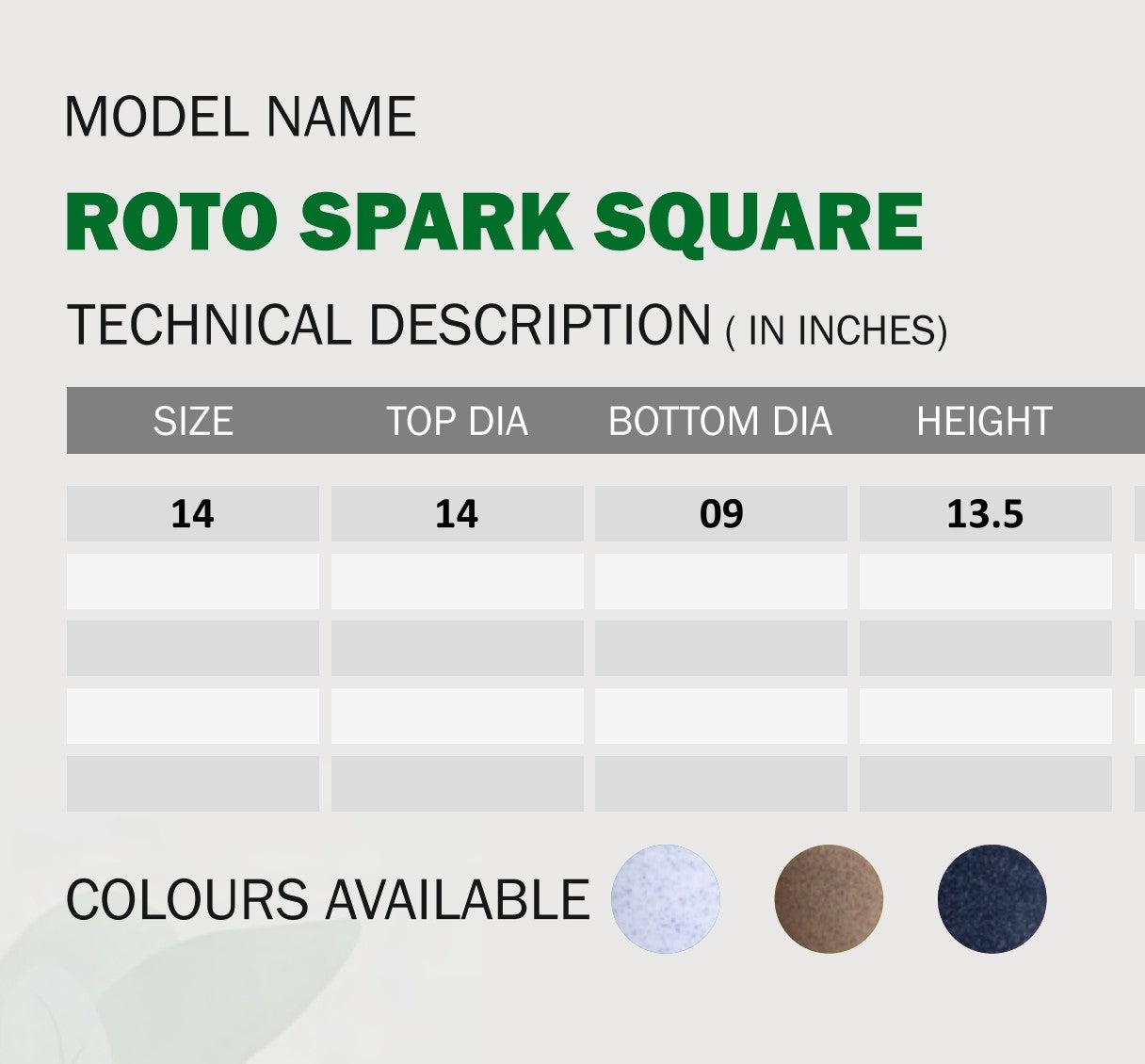 SPARK SQUARE PLANTER Roto Moulding Suitable for Home, Gardens, Hotels and Resorts
