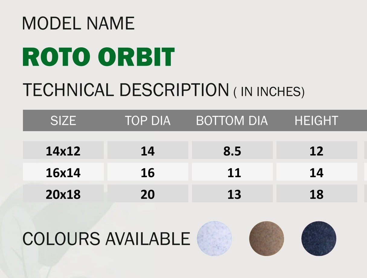 Orbit Planter Roto Moulding Planter Suitable for Home, Gardens, Hotels and Resorts