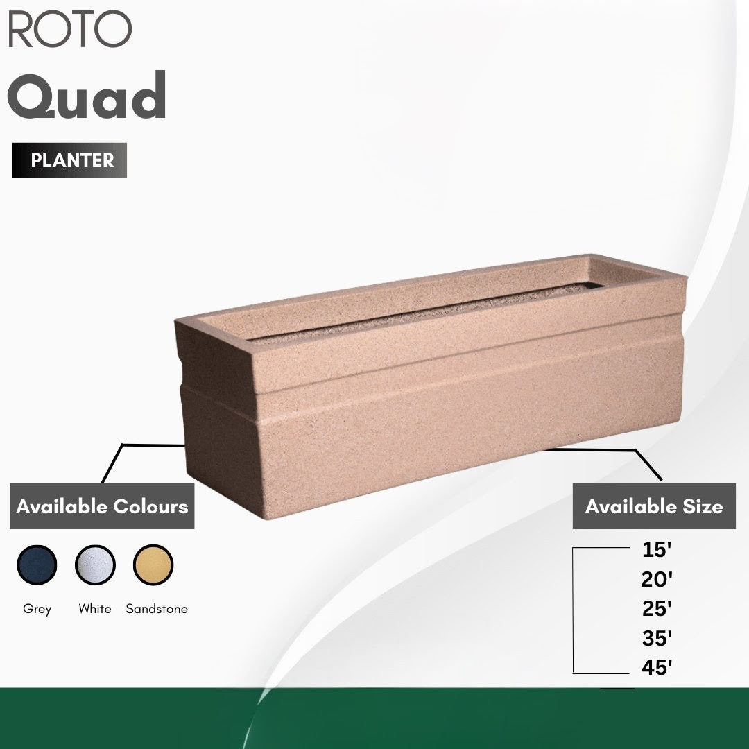 Quad Planter Roto Moulding Planter Suitable for Home, Gardens, Hotels and Resorts