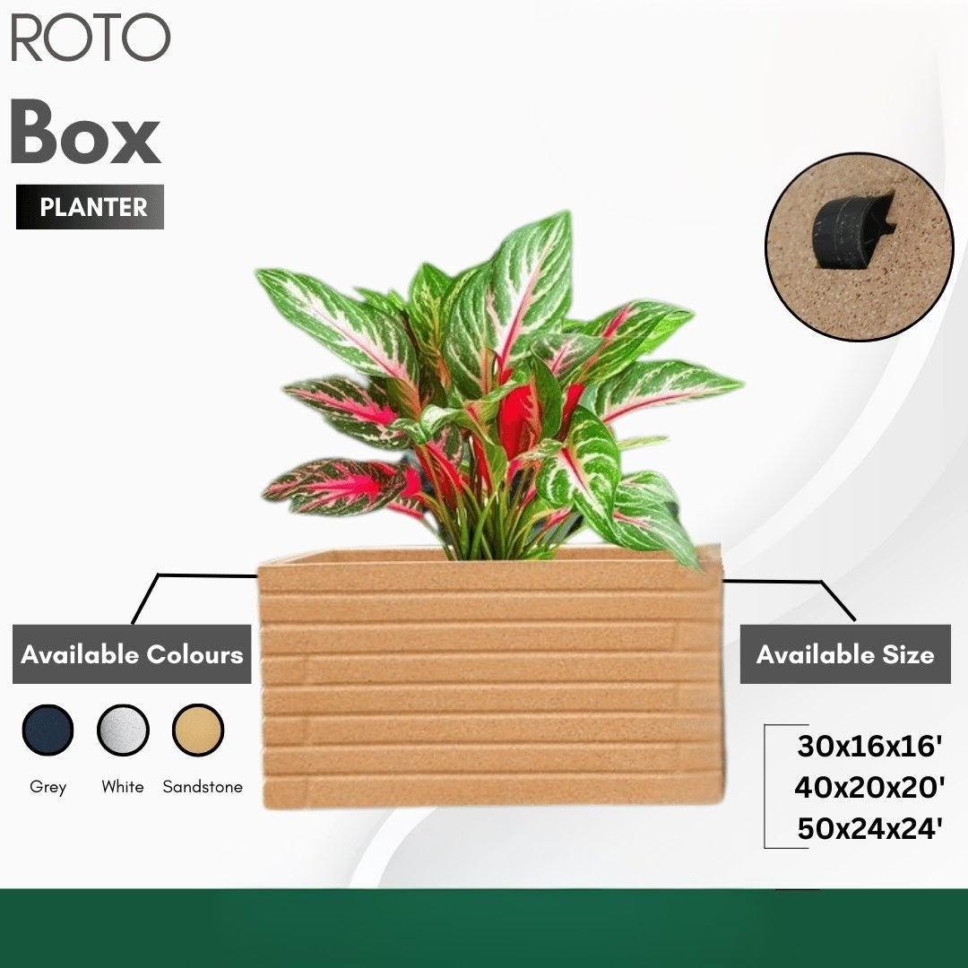 Box Wheel Planter Roto Moulding Planter Suitable for Home, Gardens, Hotels and Resorts
