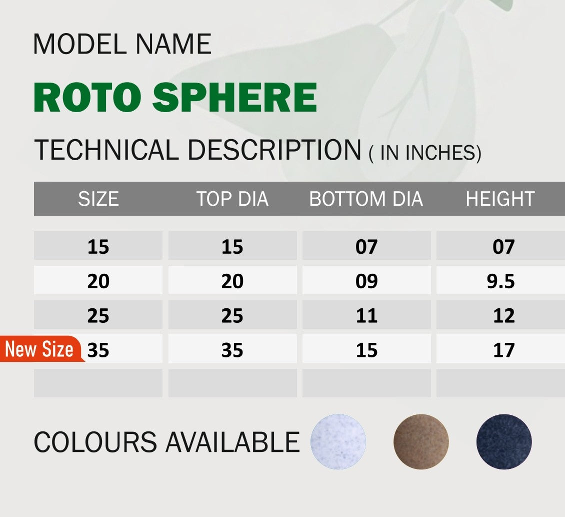 Sphere Planter Roto Moulding Planter Suitable for Home, Gardens, Hotels and Resorts