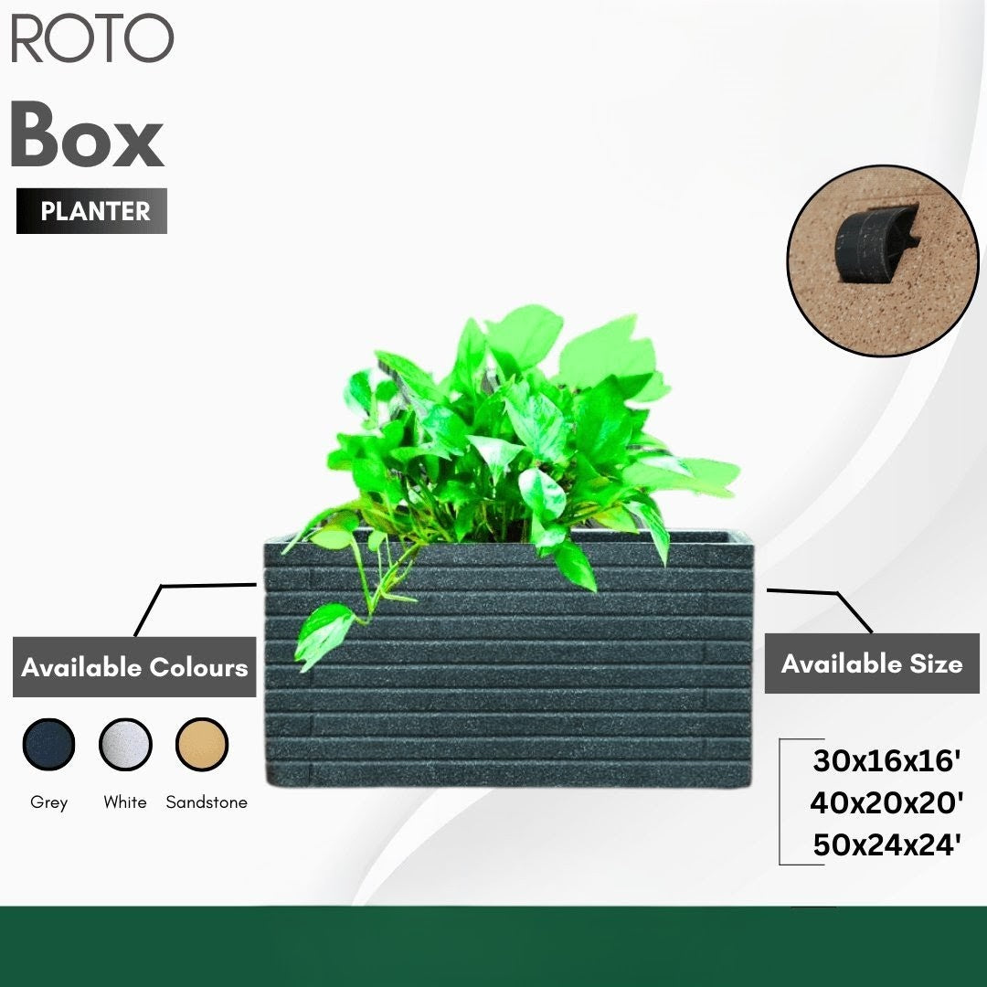 Box Wheel Planter Roto Moulding Planter Suitable for Home, Gardens, Hotels and Resorts