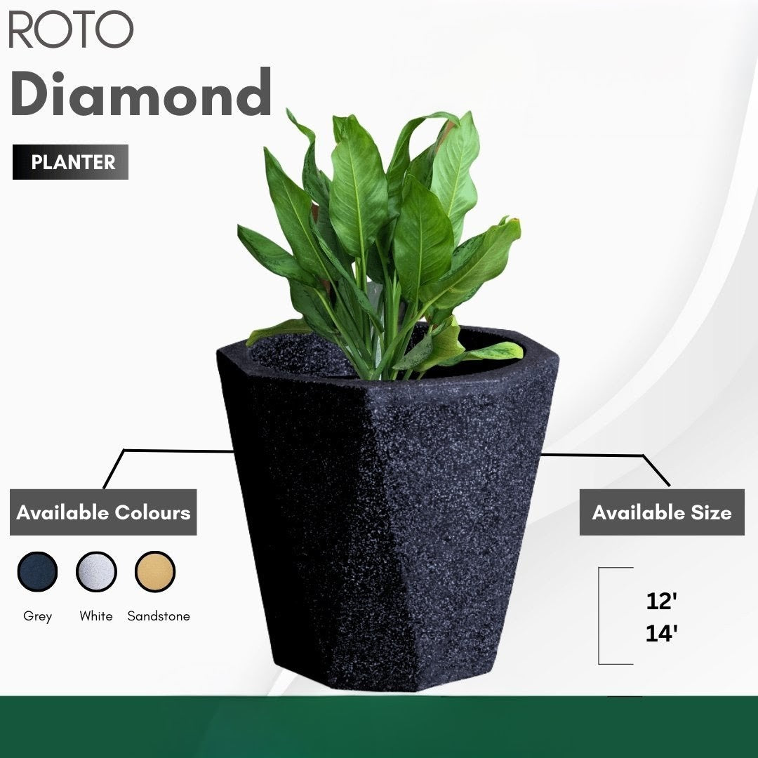 Diamond Planter Roto Moulding Suitable for Home, Gardens, Hotels and Resorts