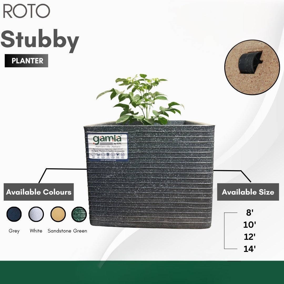 Stubby Wheel Planter Roto Moulding Planter Suitable for Home, Gardens, Hotels and Resorts